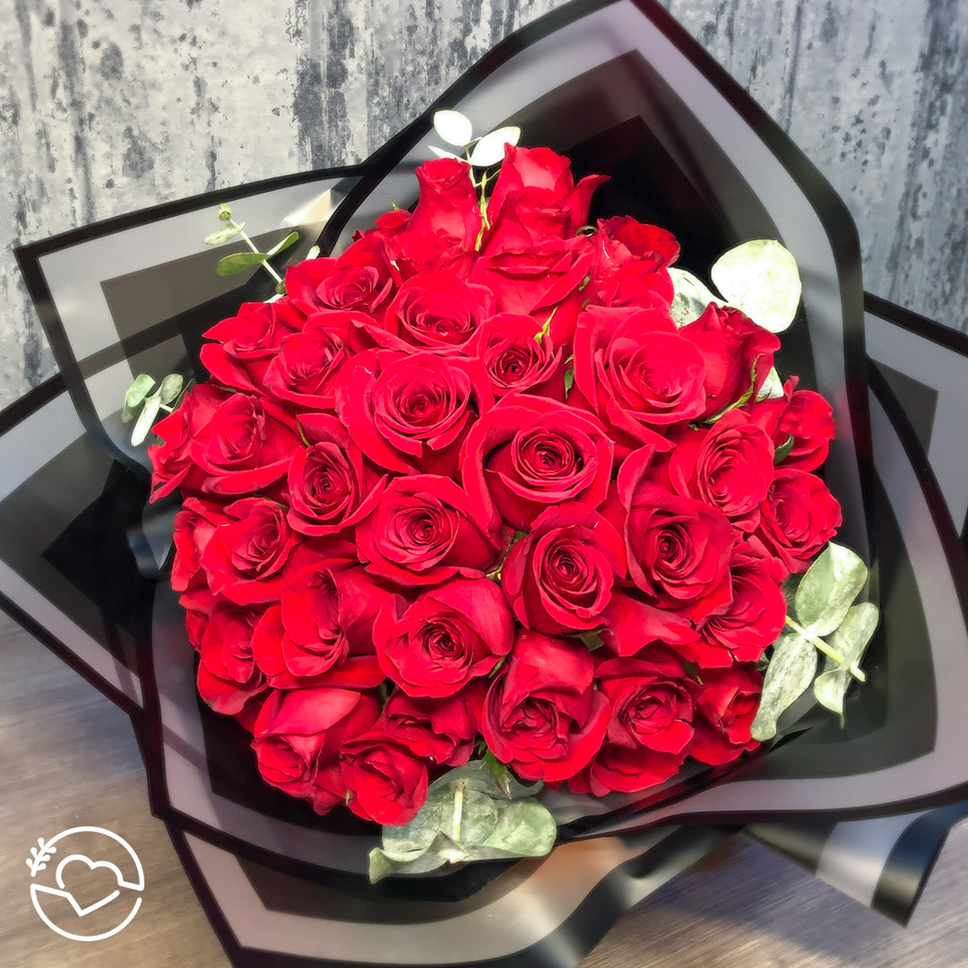 Bouquet de 48 rosas rojas